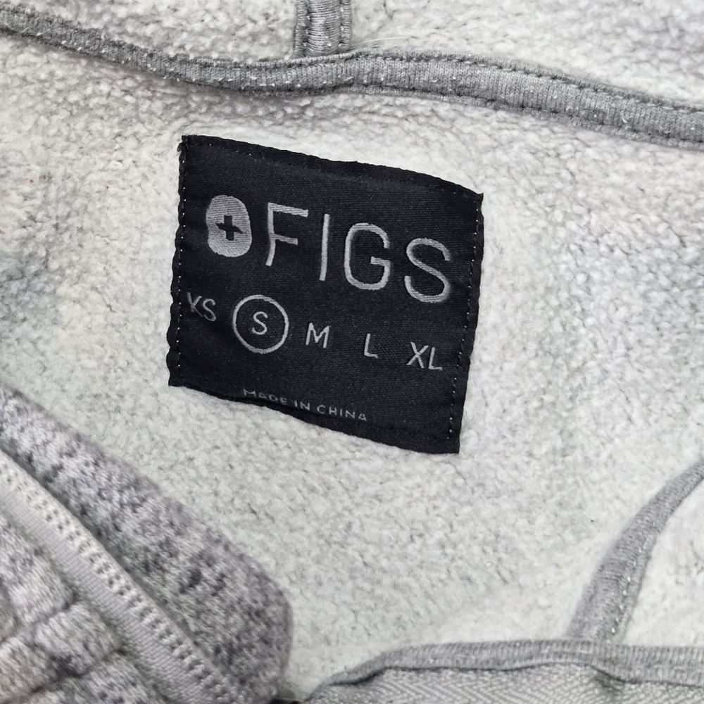 Figs Essential Gray Hoodie Jacket Women's Small Medical Scrubs Workwear - Picture 10 of 11